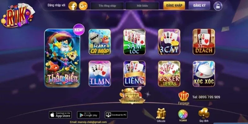 Chinh phục kho game cá cược "siêu phẩm" tại Rikvip